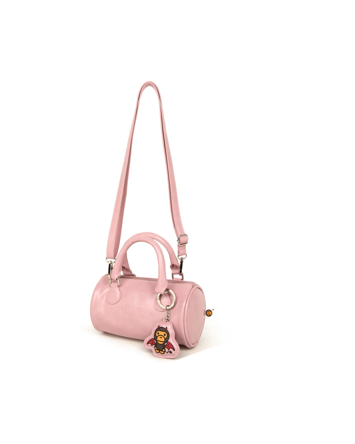 Faux leather small barrel bag - Image 3