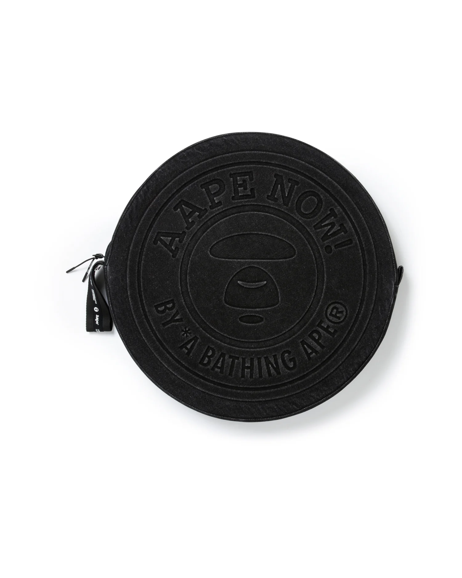 Moonface embossed cushion