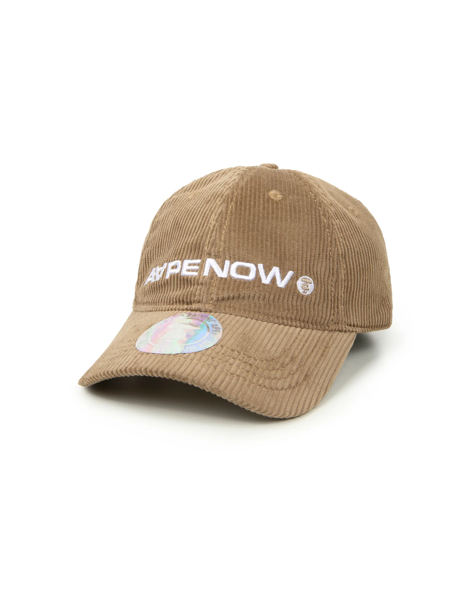 Moonface embroidered corduroy cap