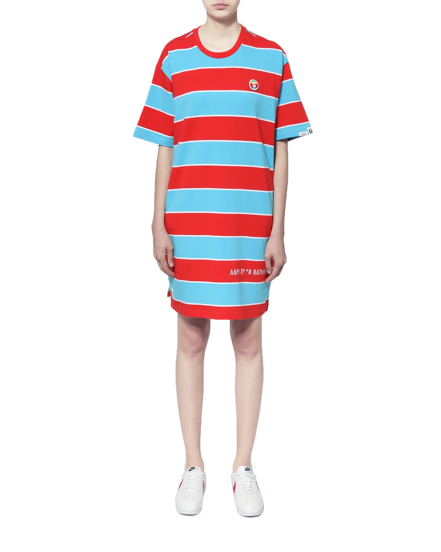 Moonface bold stripe t-shirt dress - Image 2