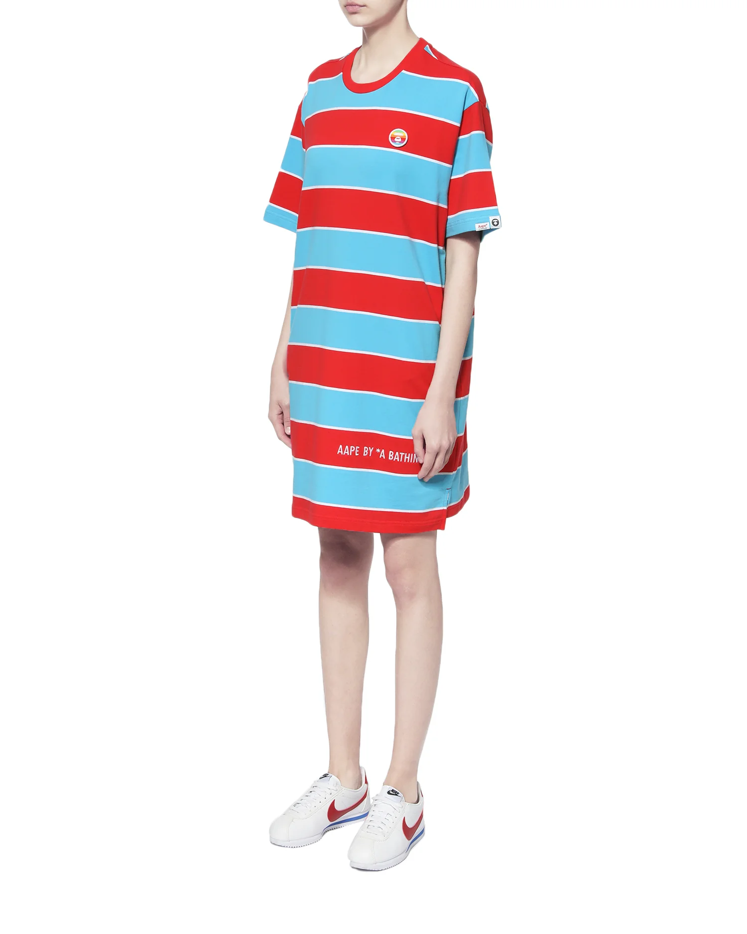 Moonface bold stripe t-shirt dress - Image 3