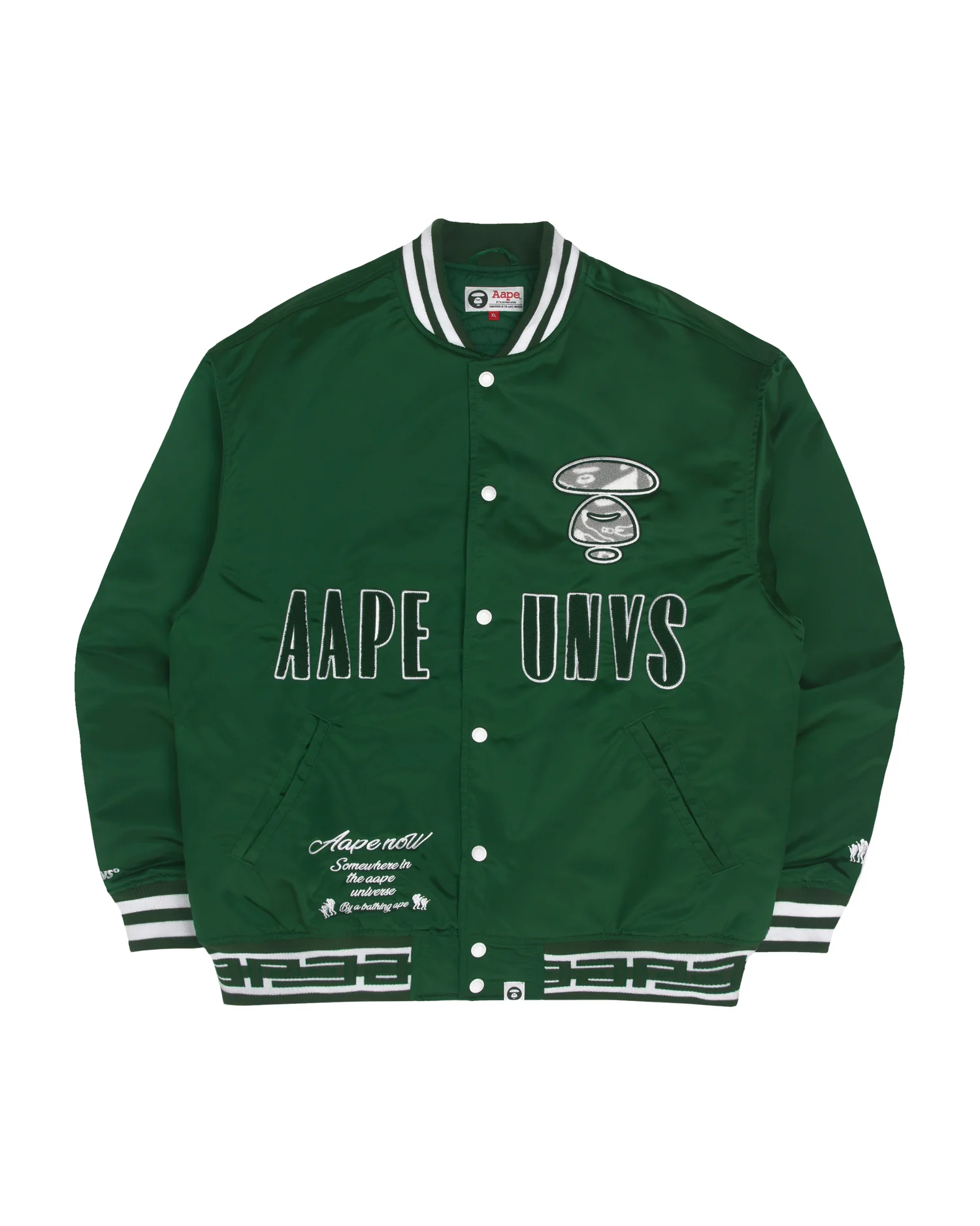Moonface patterned patch baseball jacket - Image 6