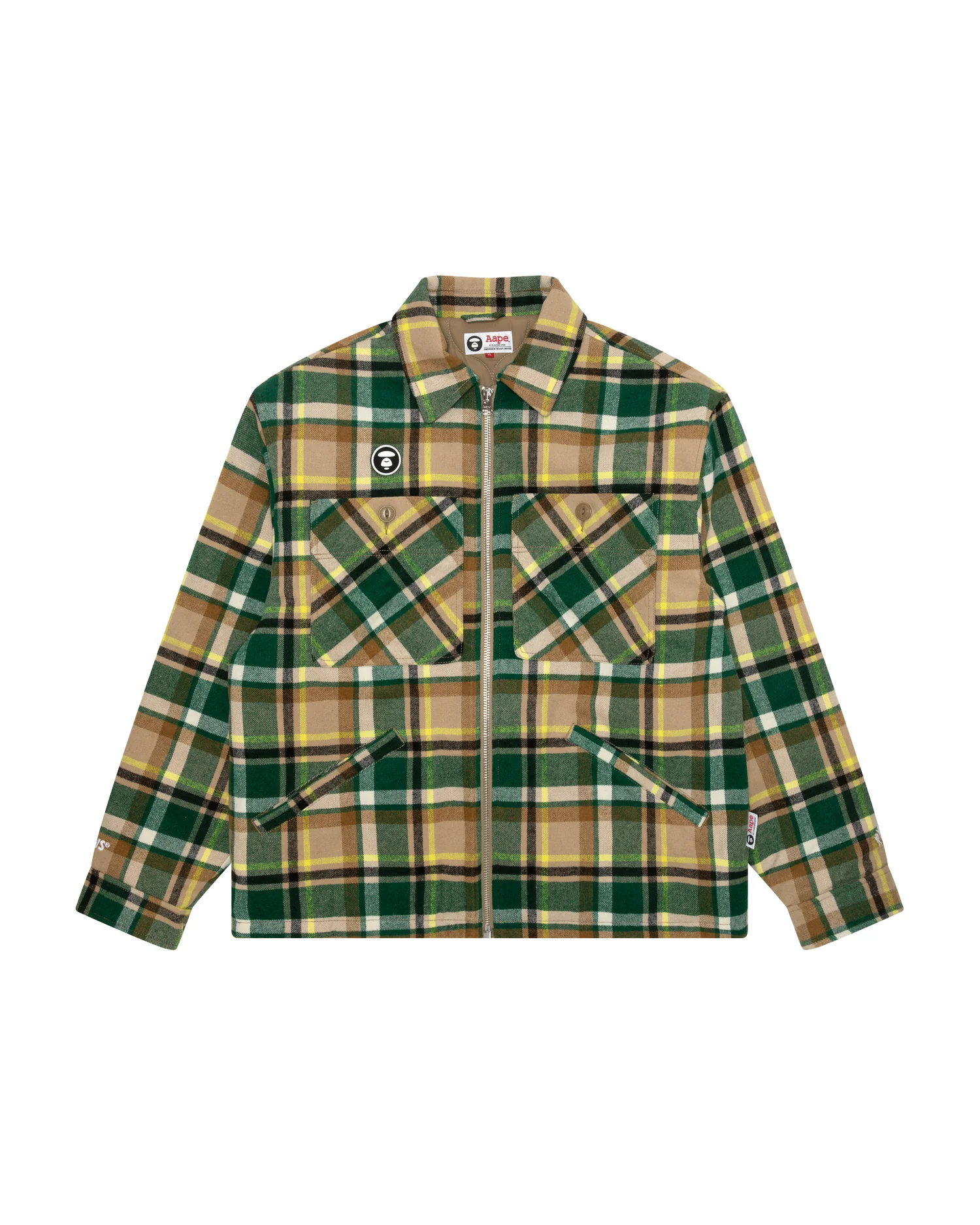 Moonface plaid zip jacket