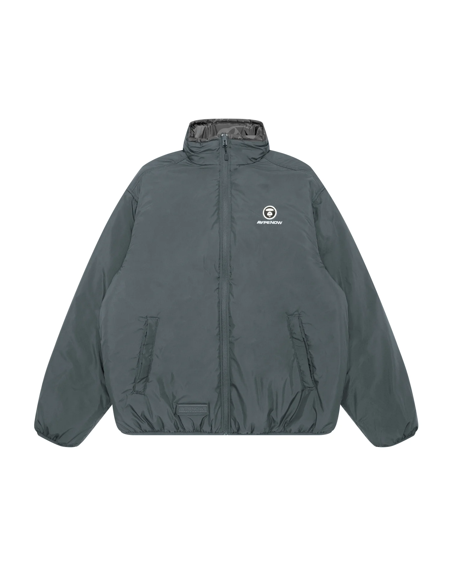 AAPENOW moonface logo zip-up jacket