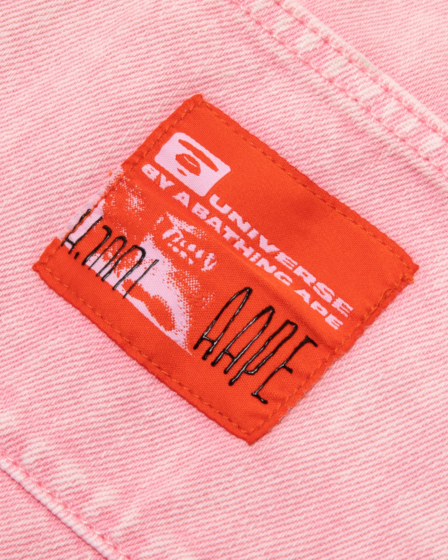 Moonface embroidered denim pants - Image 3