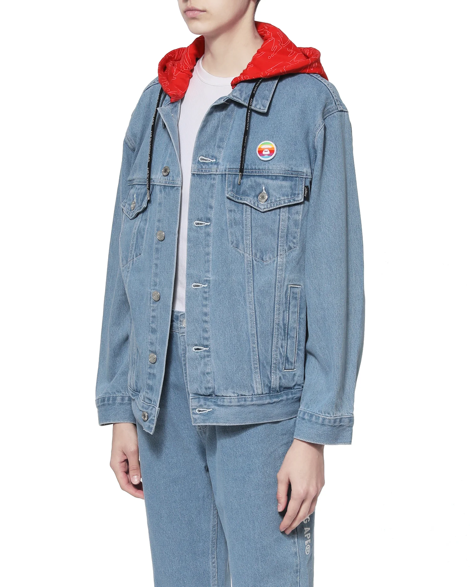 Logo hooded  denim jacket - Image 3