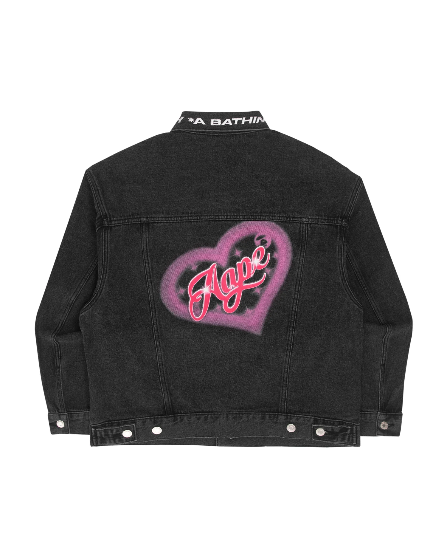Moonface plaque denim jacket - Image 2