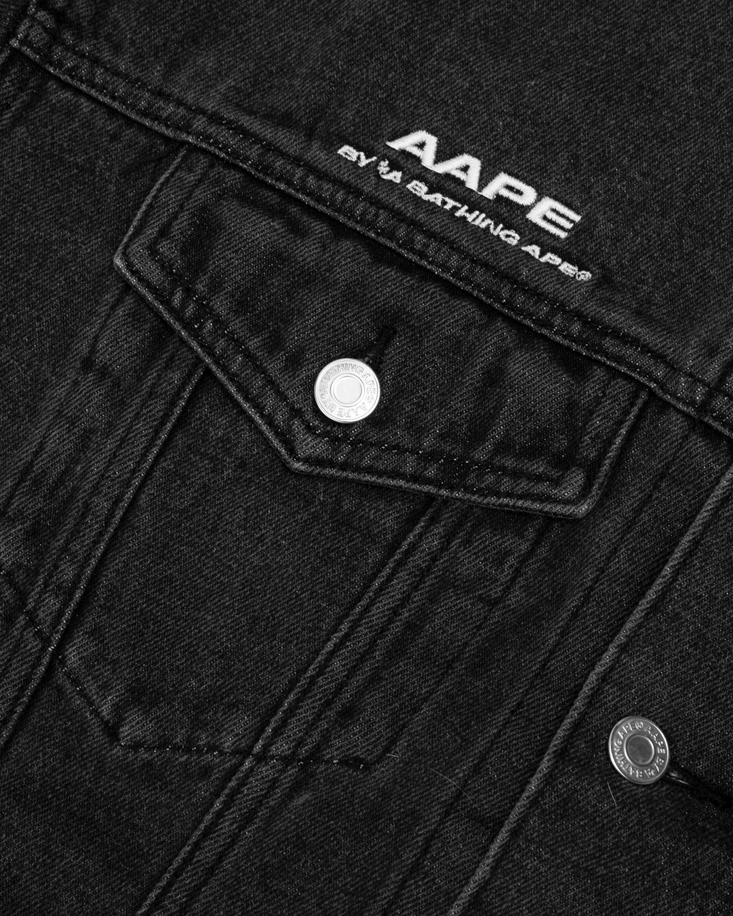 Moonface plaque denim jacket - Image 4