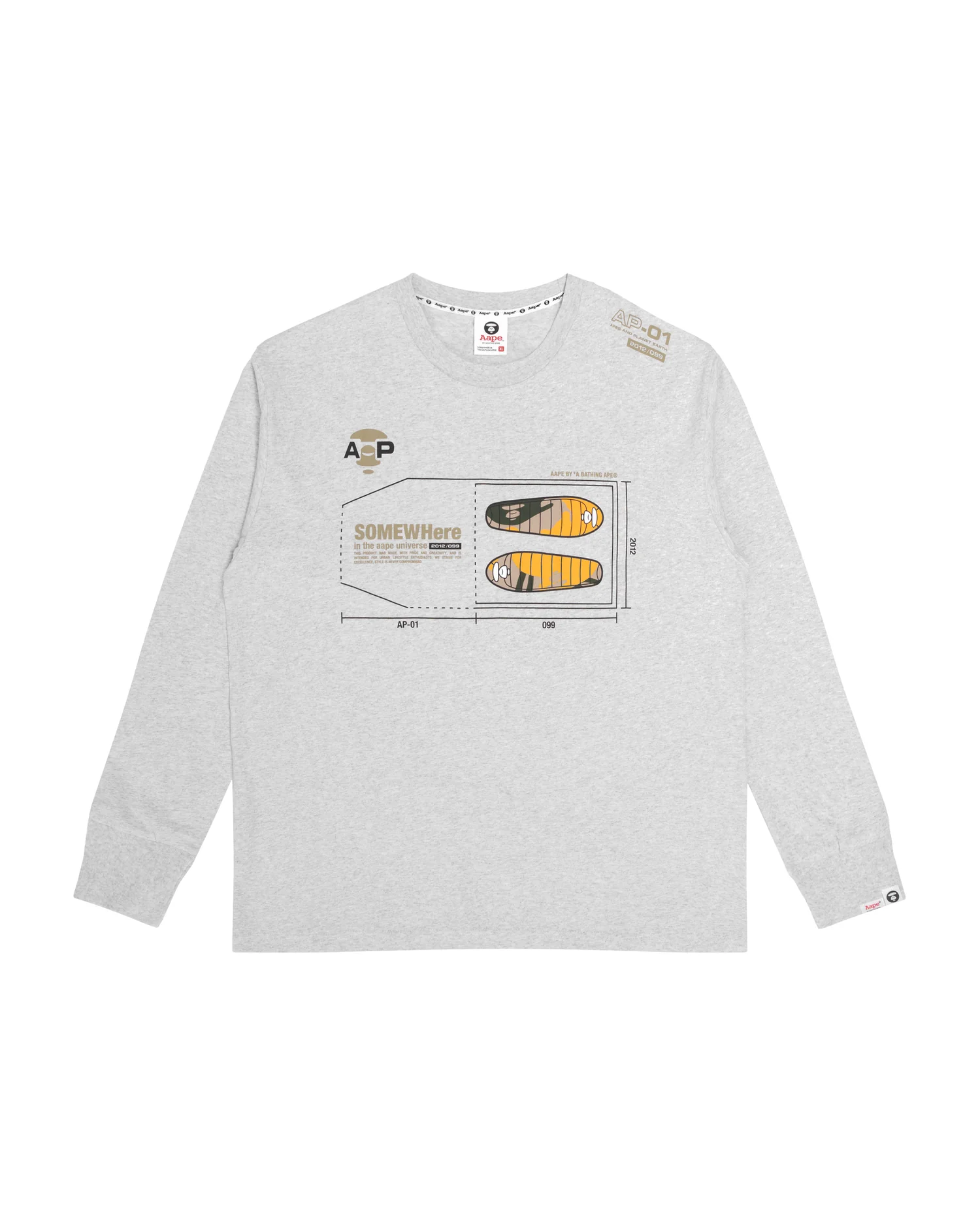 Moonface graphic print L/S tee