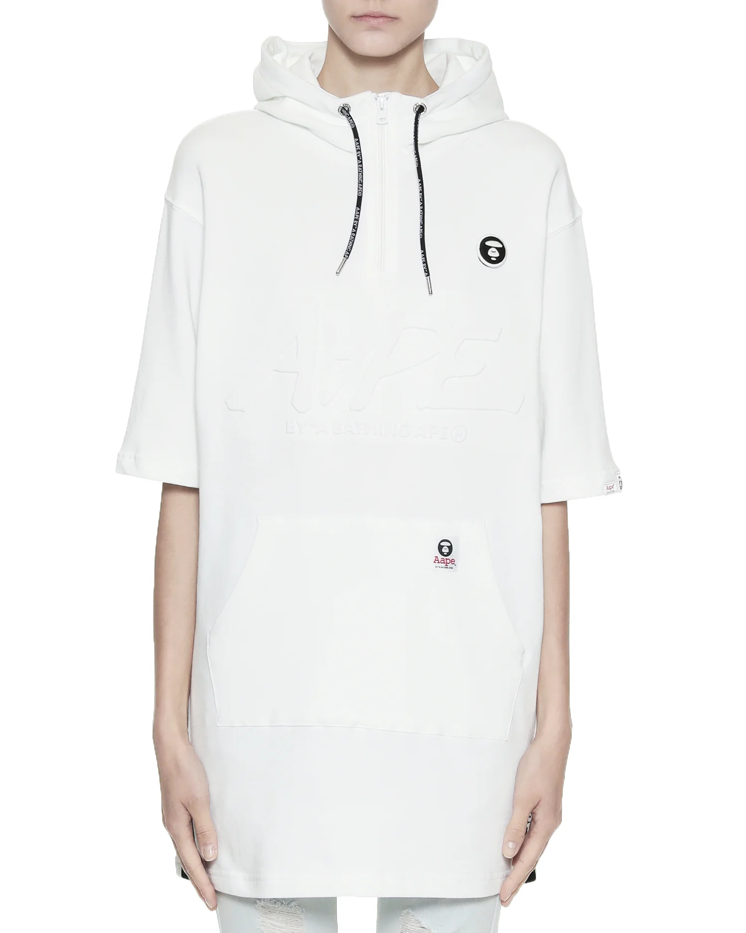 Logo taped short sleeve hoodie - Image 8