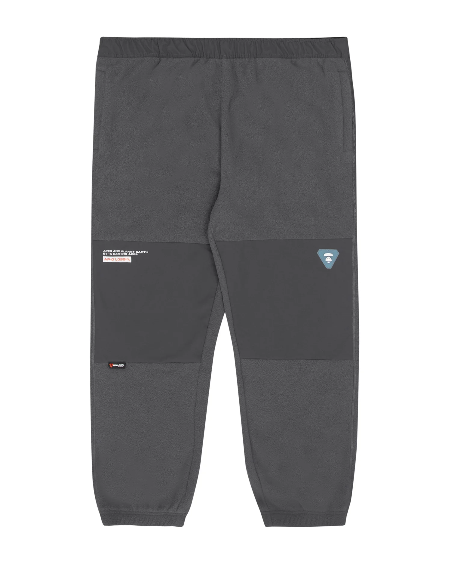 Panelled fleece pants