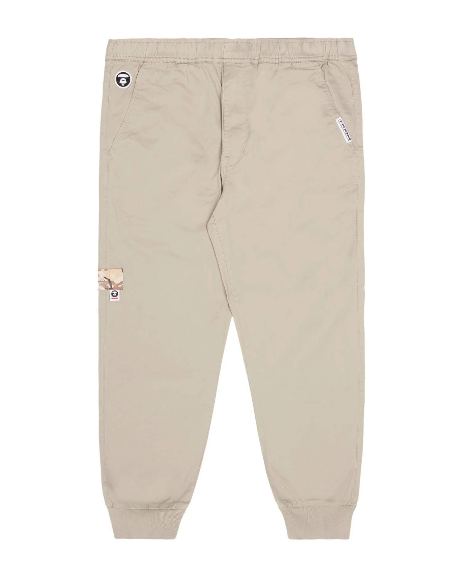 Moonface embroidered twill pants