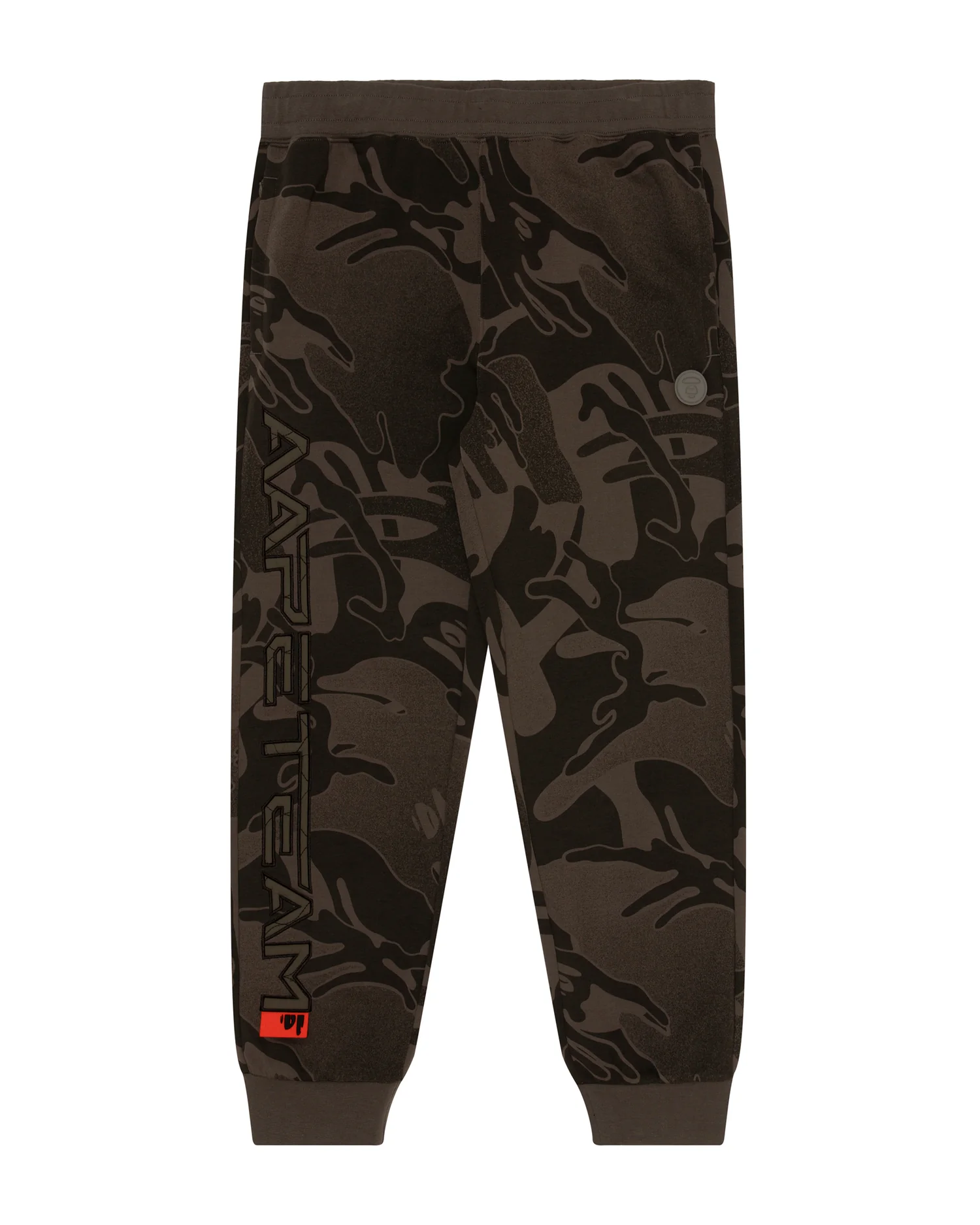 Moonface patch camo sweatpants