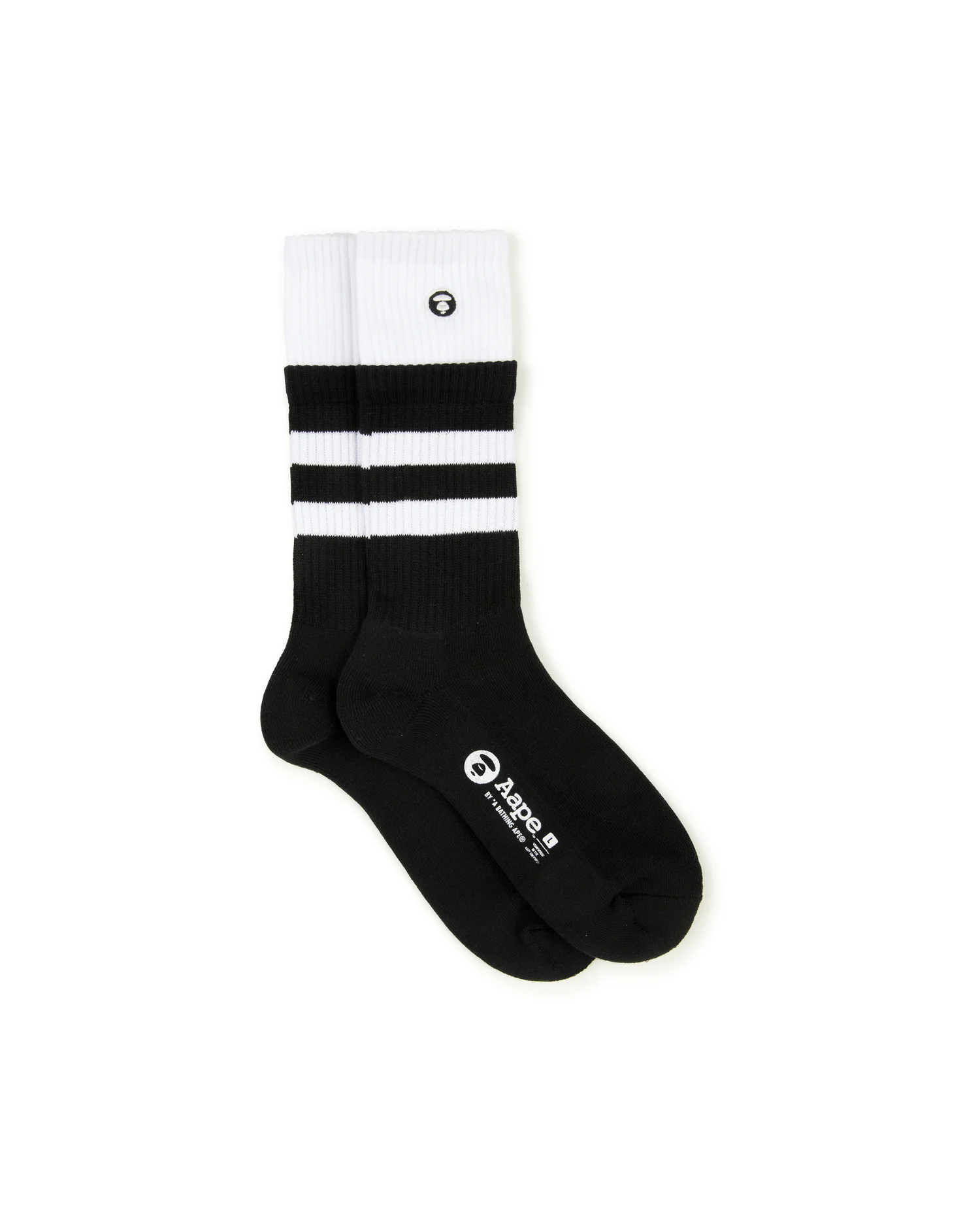 Moonface logo striped crew socks - Image 2