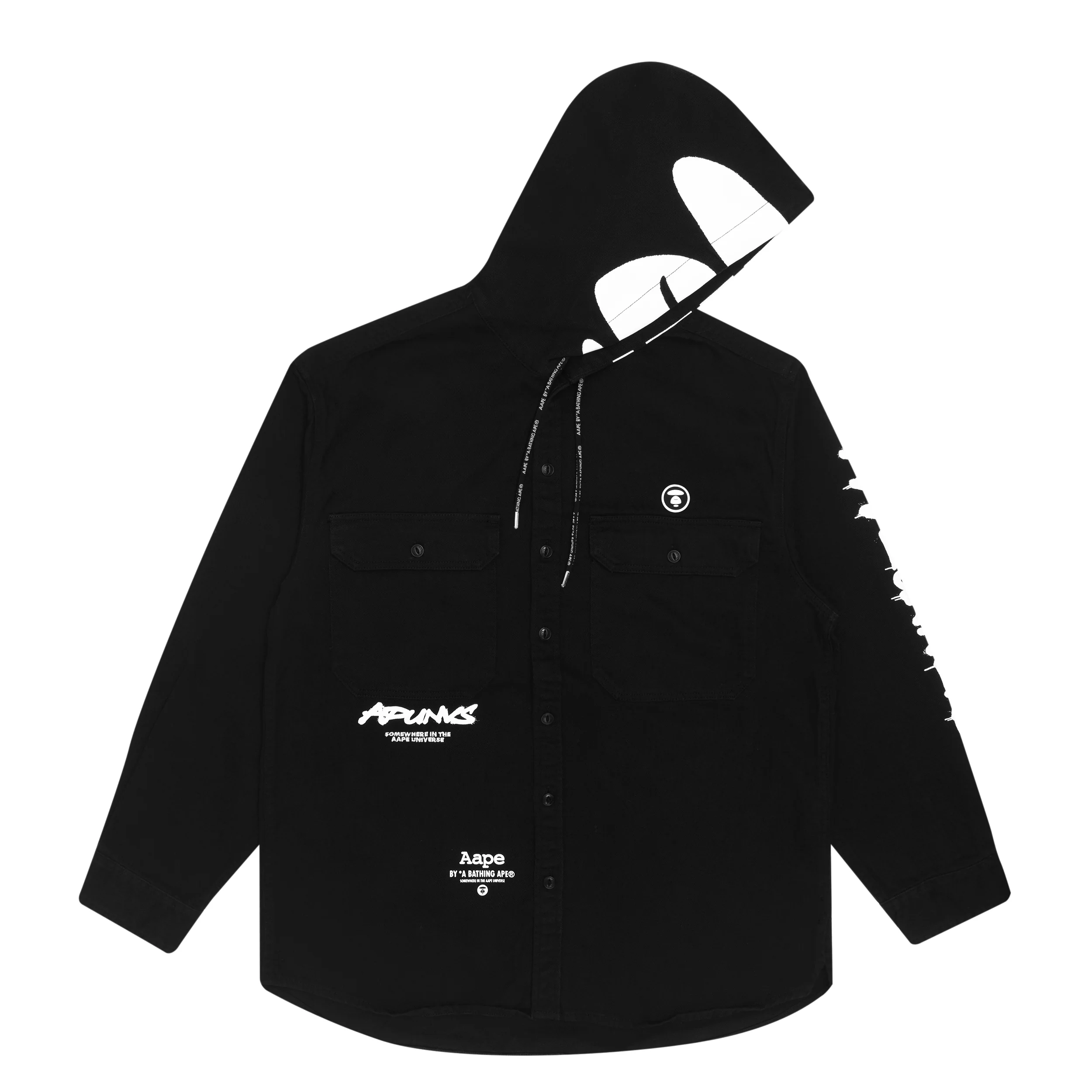 Moonface hooded shirt