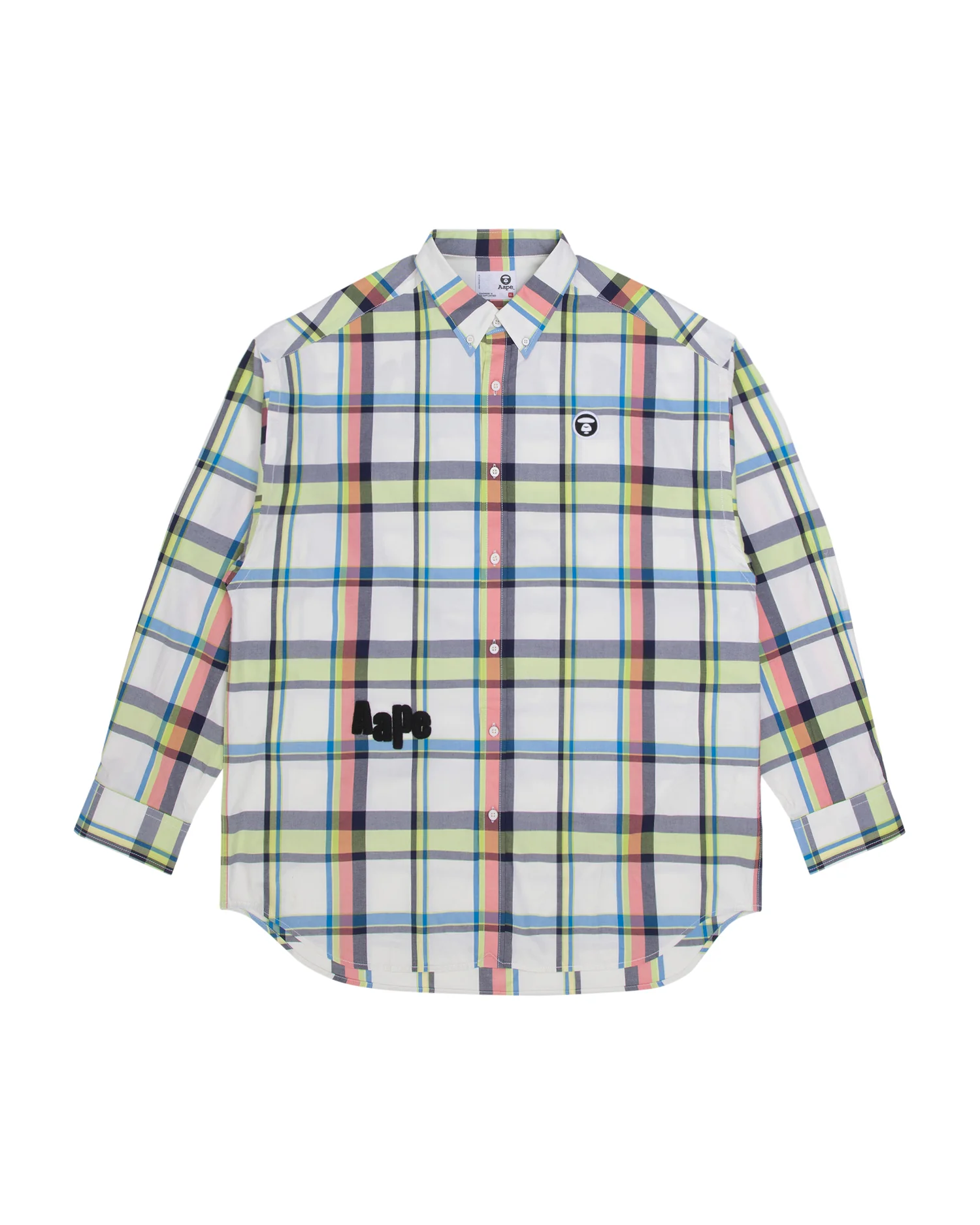Moonface plaid button-down shirt
