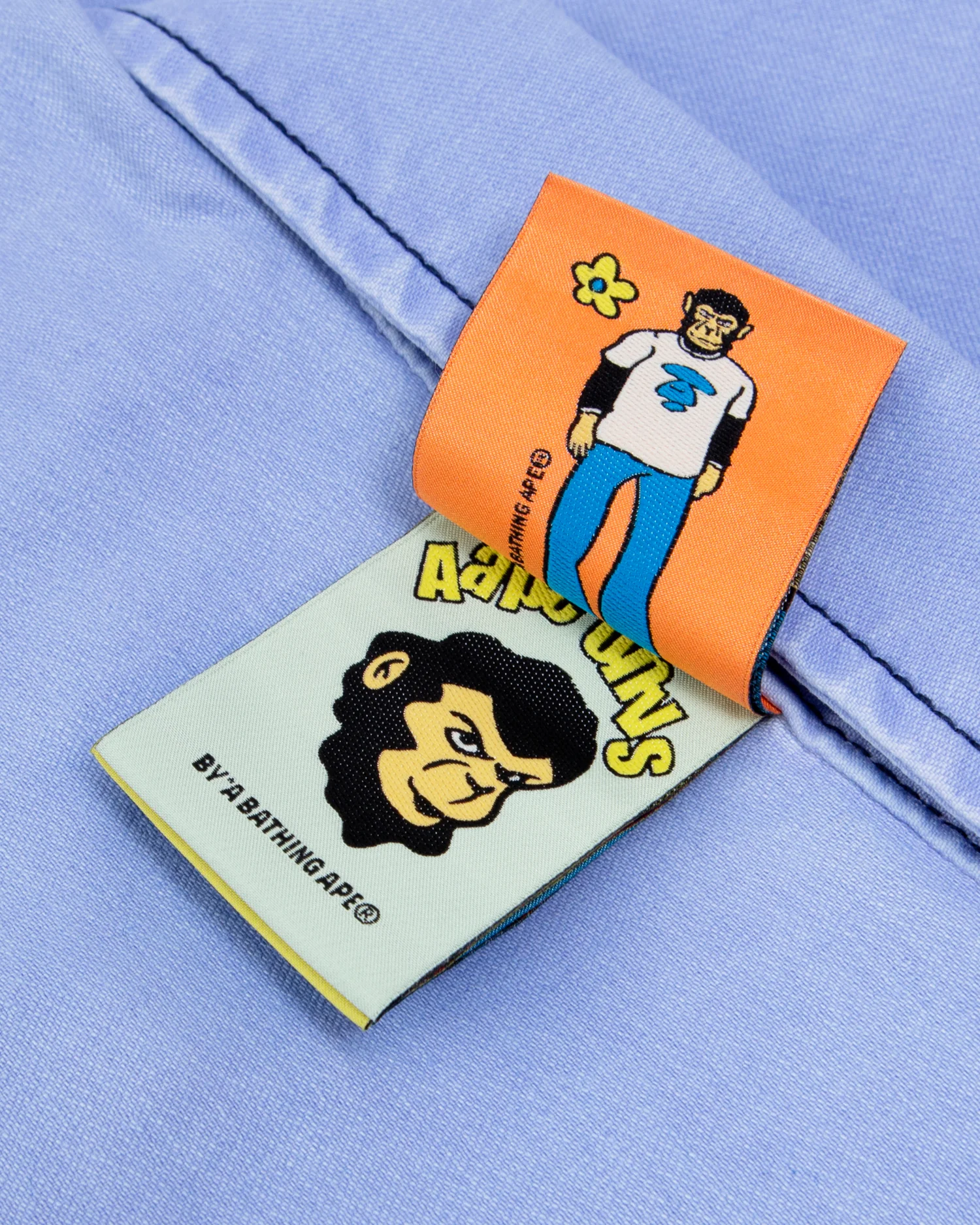 Moonface embroidered graphic patch shirt - Image 10
