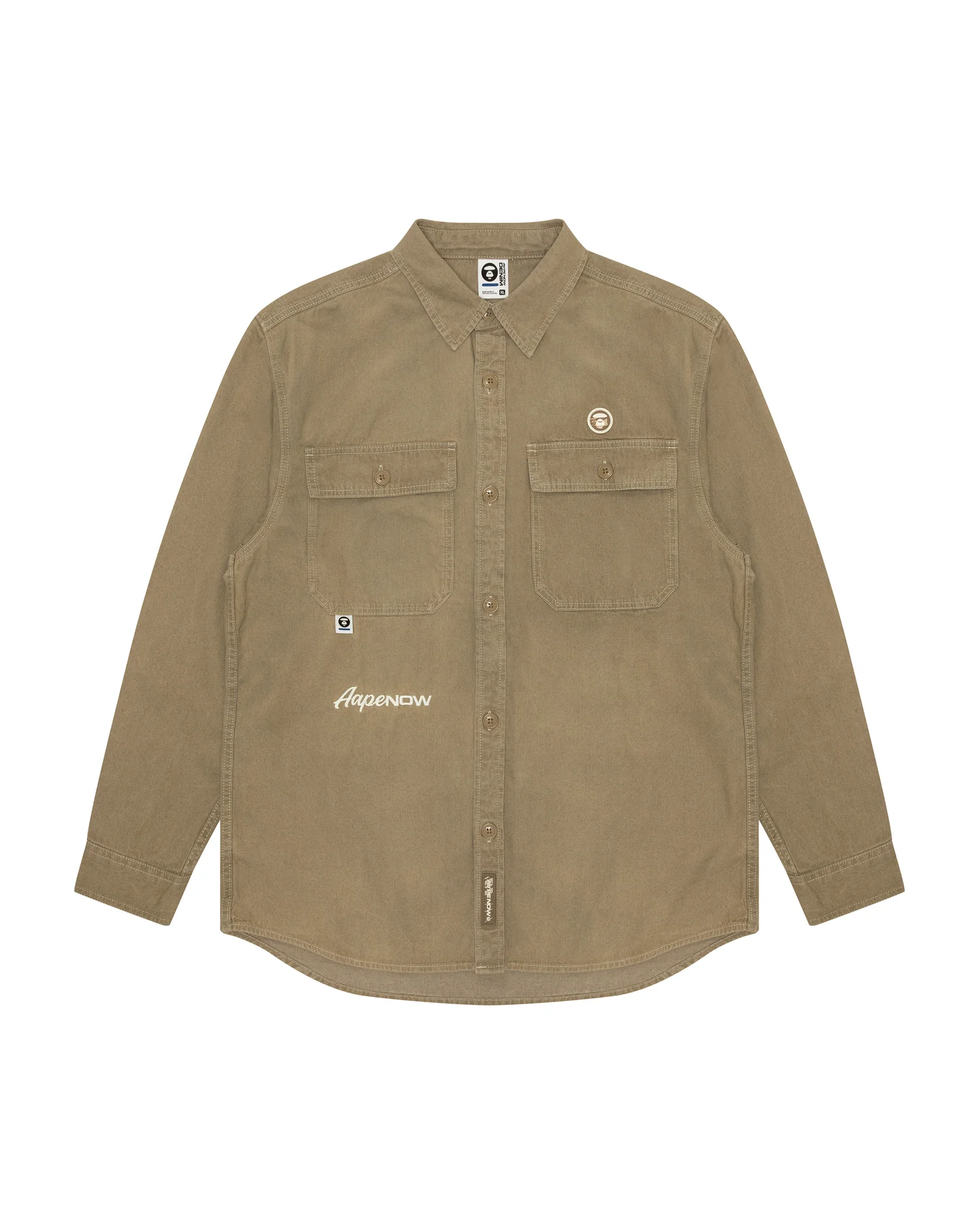Moonface patch pockets shirt