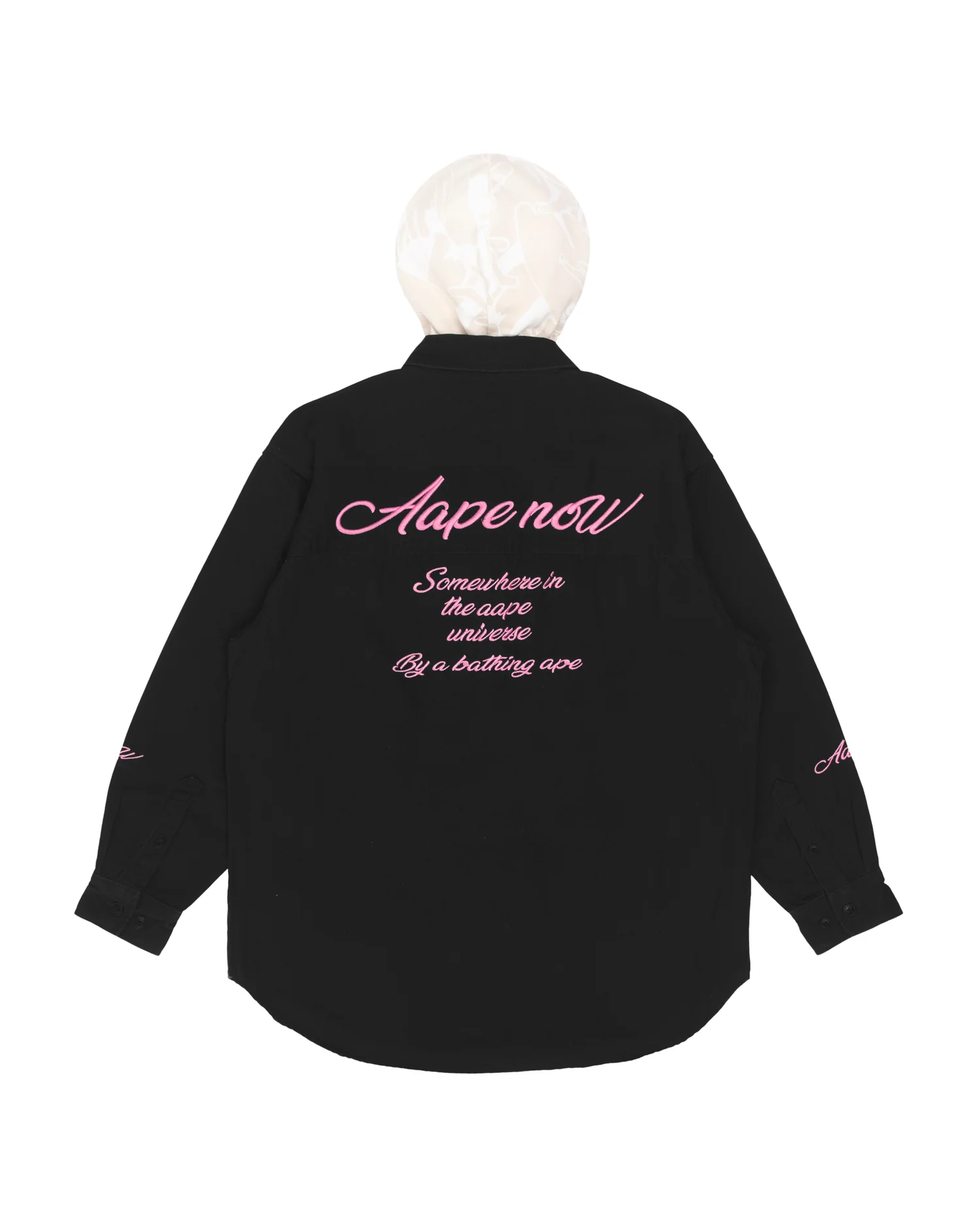 Moonface embroidered hooded shirt - Image 2