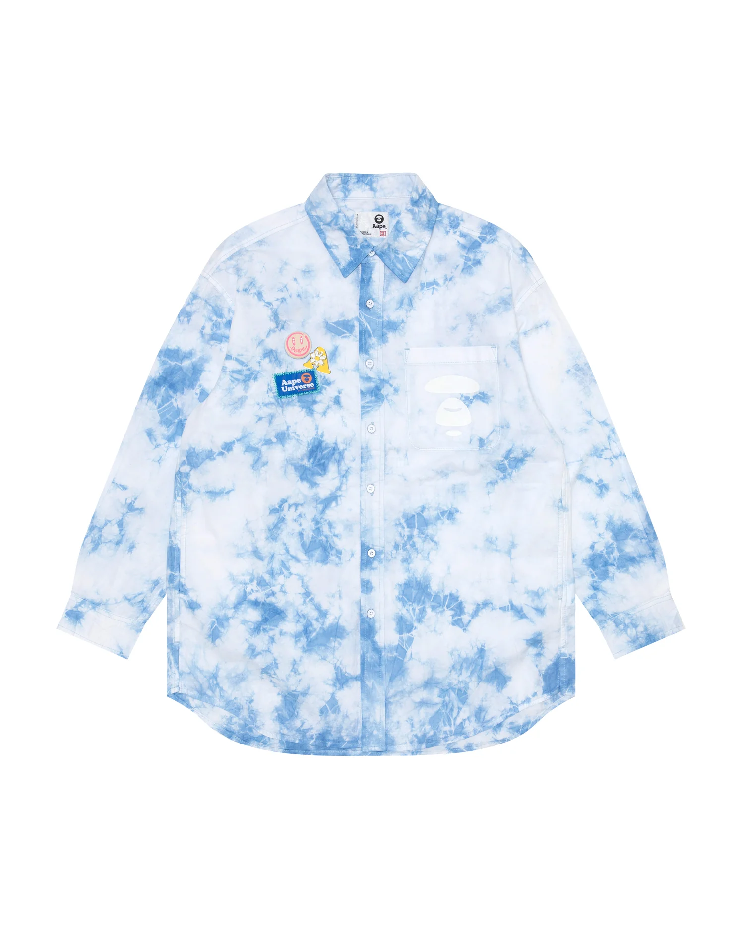 Moonface relaxed tie-dye shirt