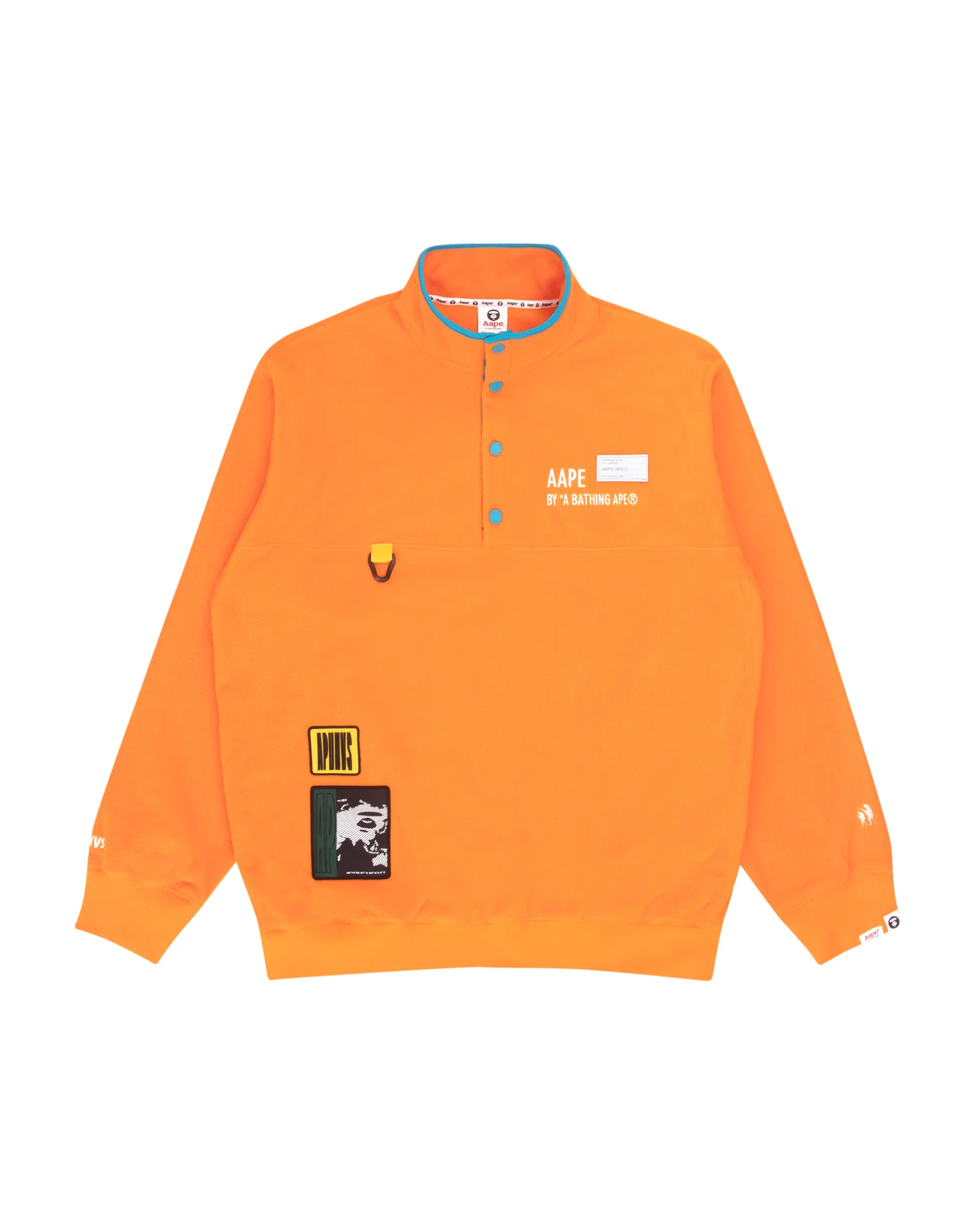 Buttoned patched fleece sweatshirt - Image 13