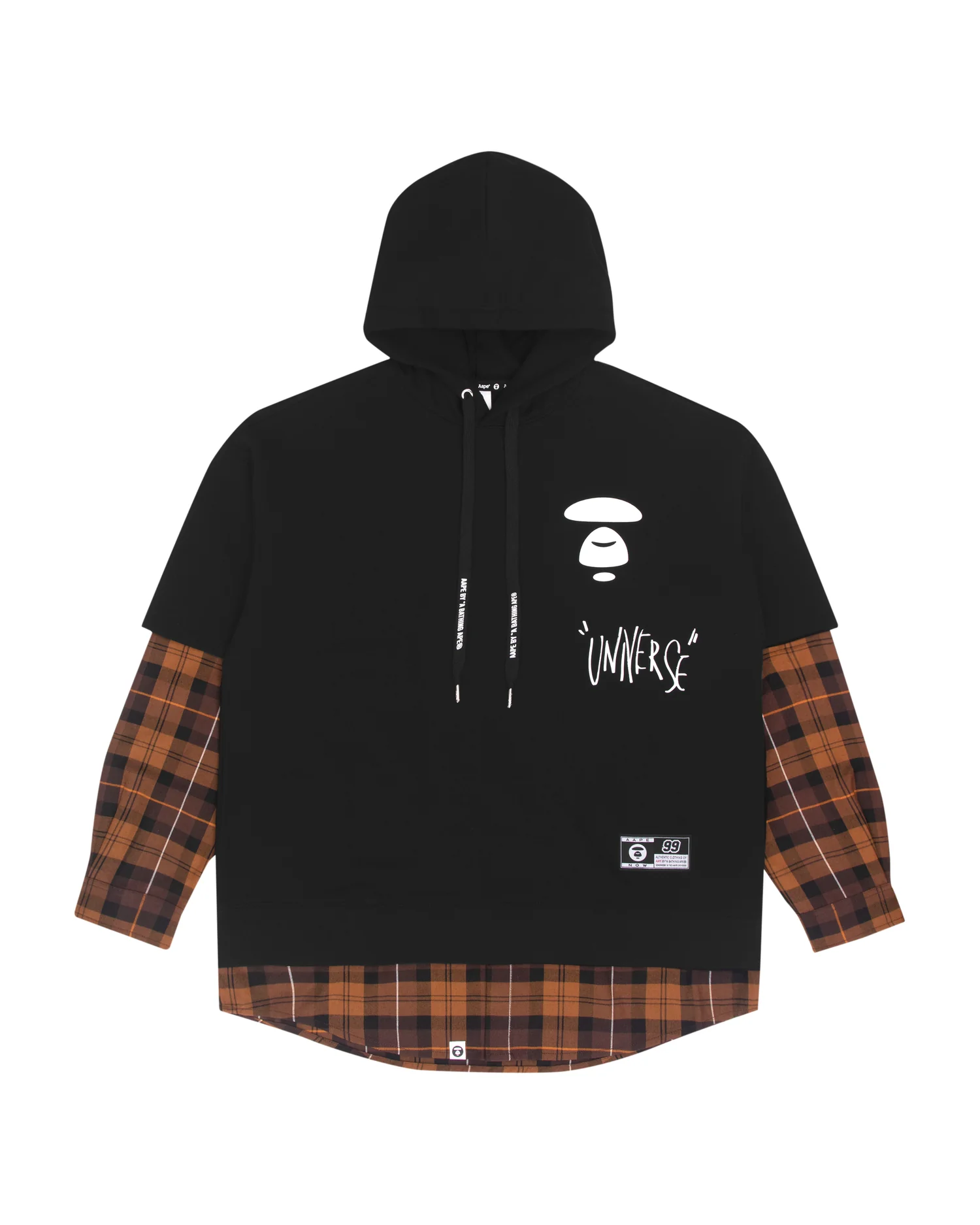 Moonface layered hoodie