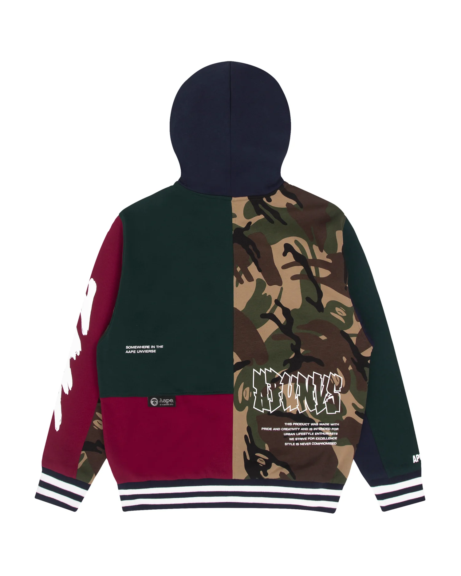Moonface camo hooded varsity jacket - Image 2