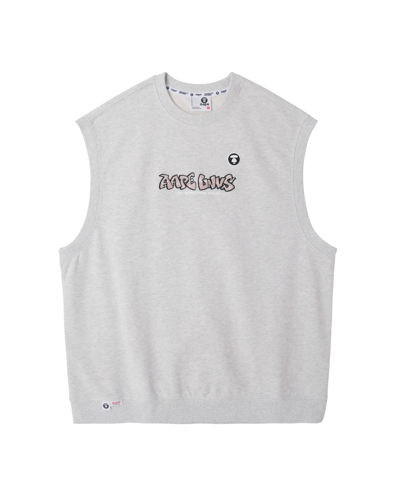 Moonface embroidered sweat tank top