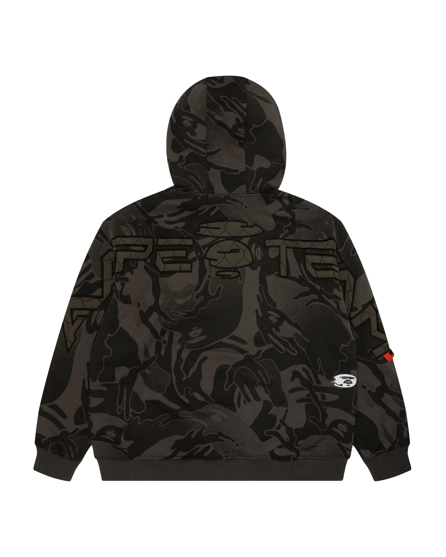 Moonface camo zip-up fleece hoodie - Image 2