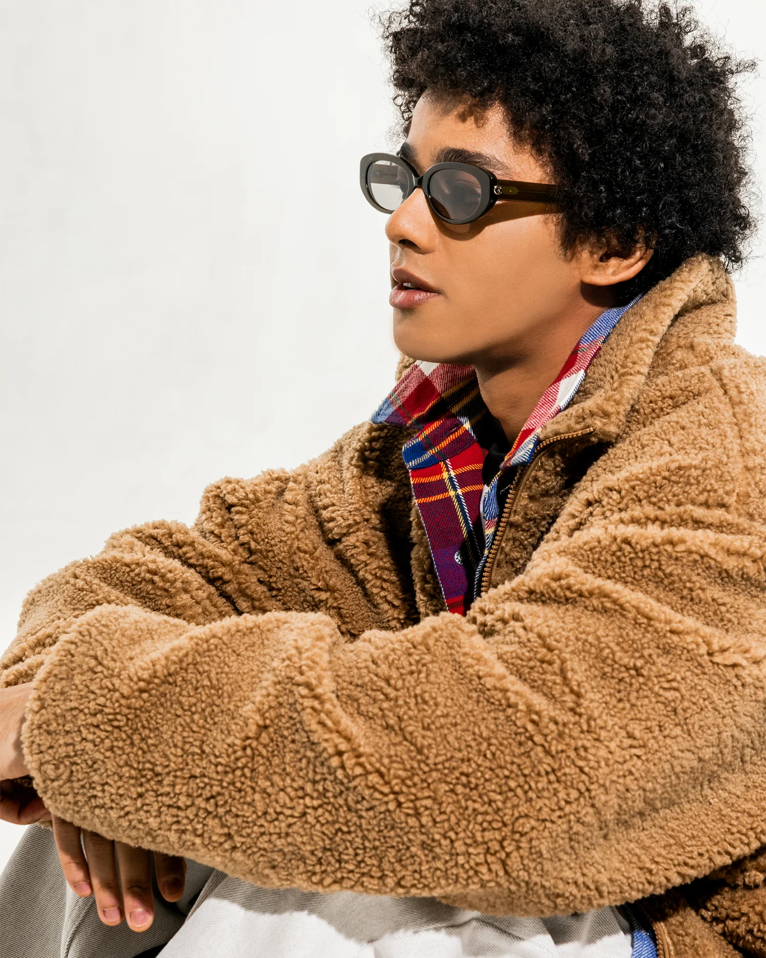 AAPENOW moonface zip-up sweater - Image 3