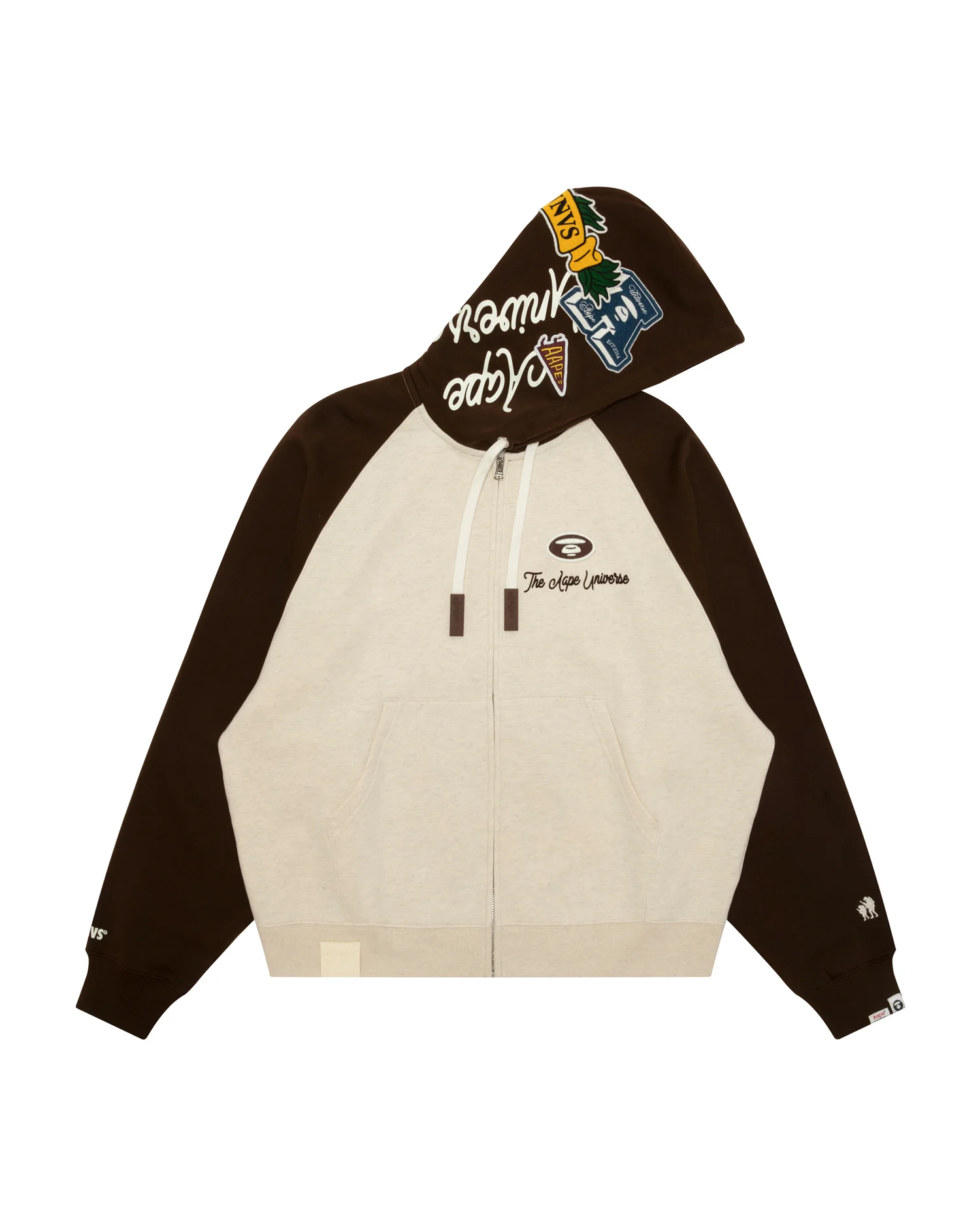 AAPEUNVS moonface zip-up hoodie