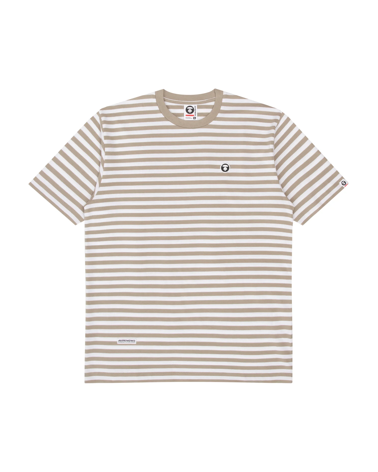Moonface striped cotton tee