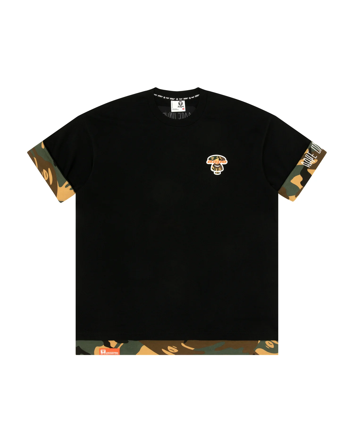 Moonface contrasting-trimmed tee