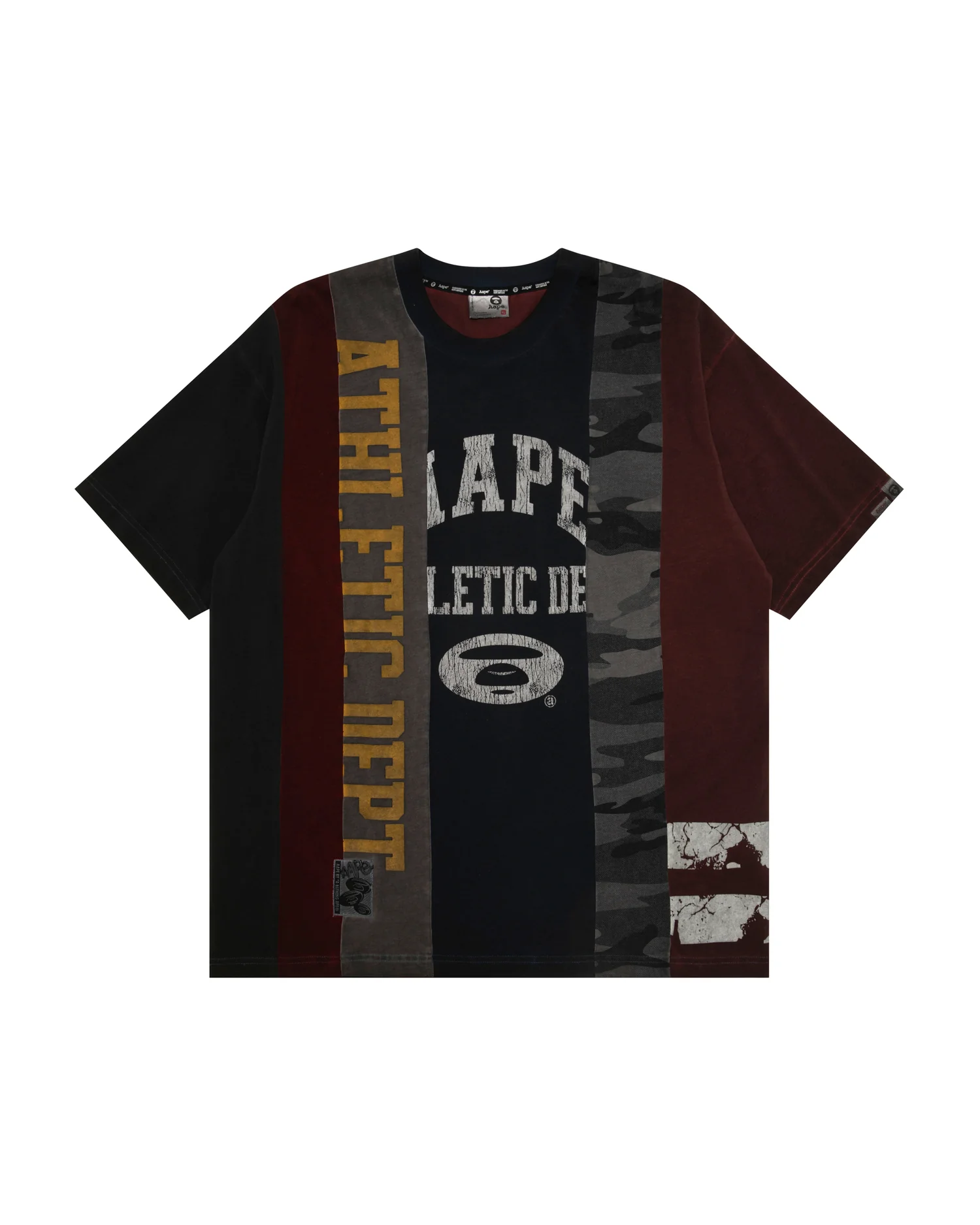 Moonface patchwork tee