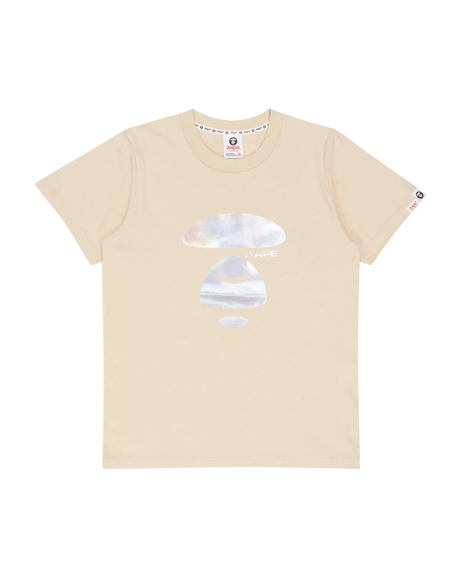 Moonface hologram printed tee
