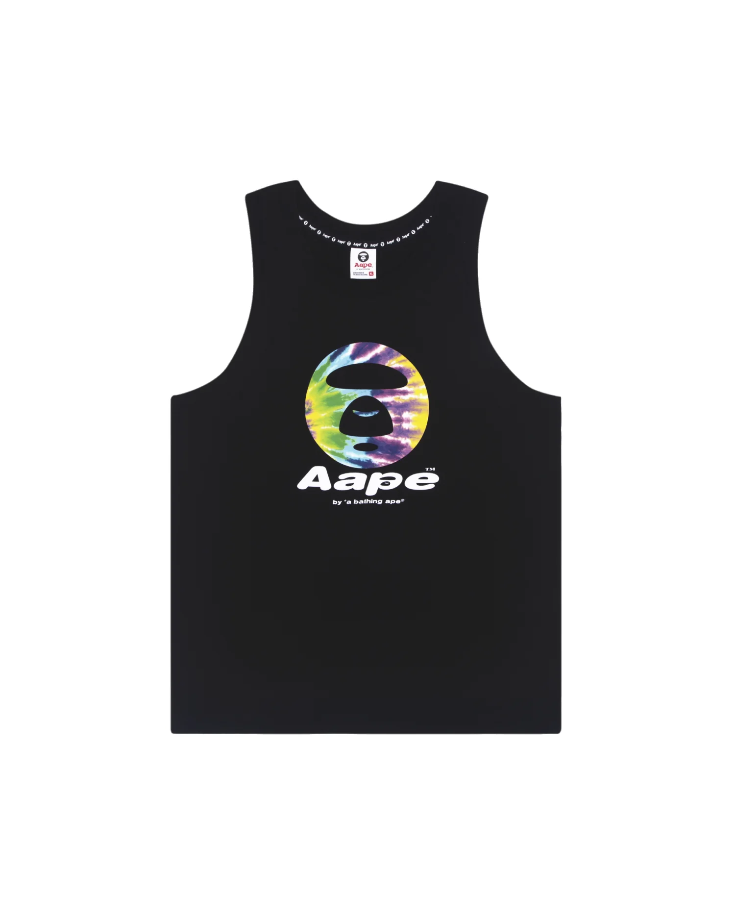 Tie-dye Moonface tank top