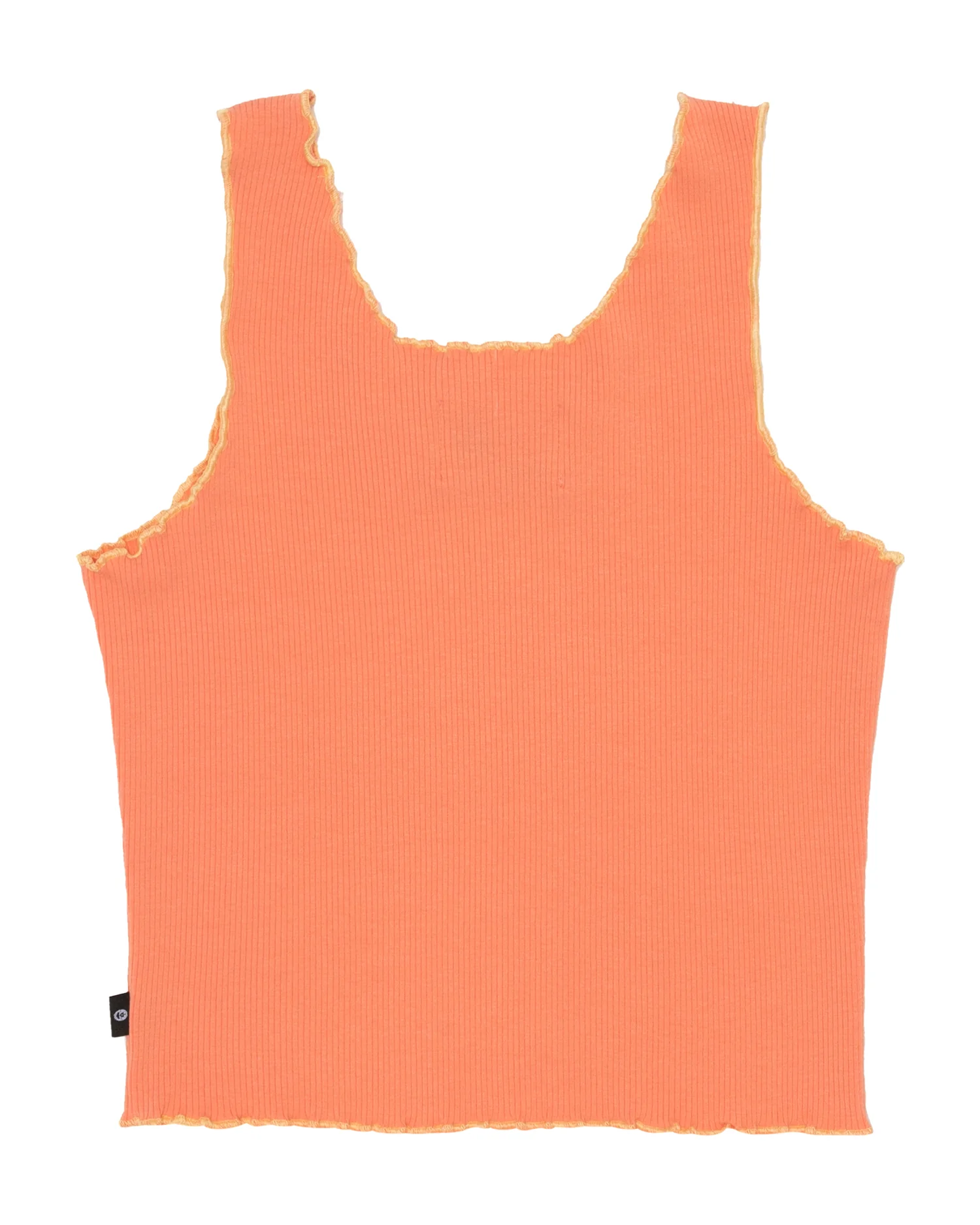 Moonface embroidered ribbed cropped tank top - Image 2
