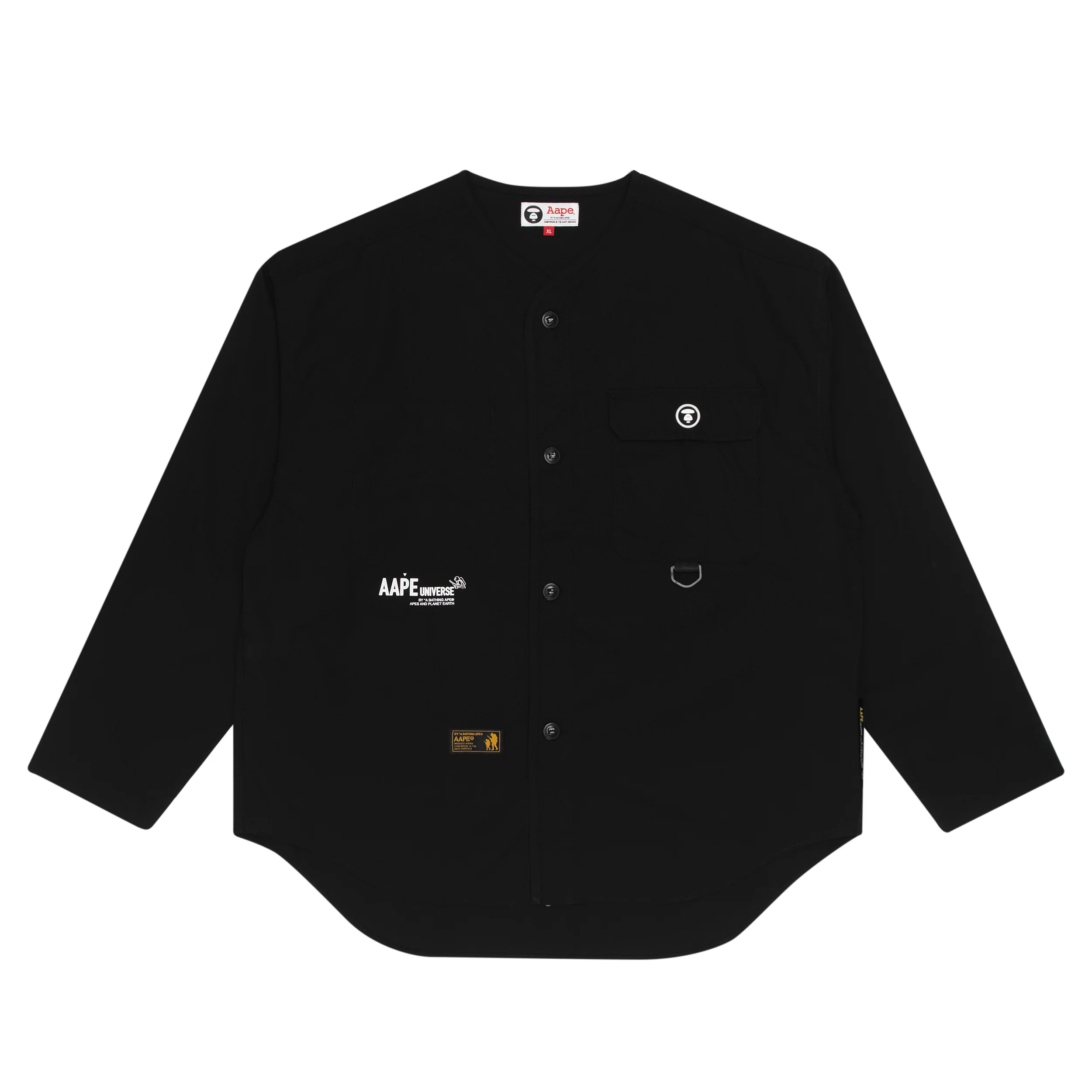 Collarless logo shirt